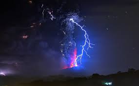 calbuco con rayos