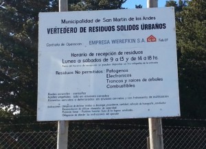 cartel vertedero