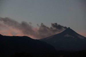 Amanecer en el volcán Villarrica.